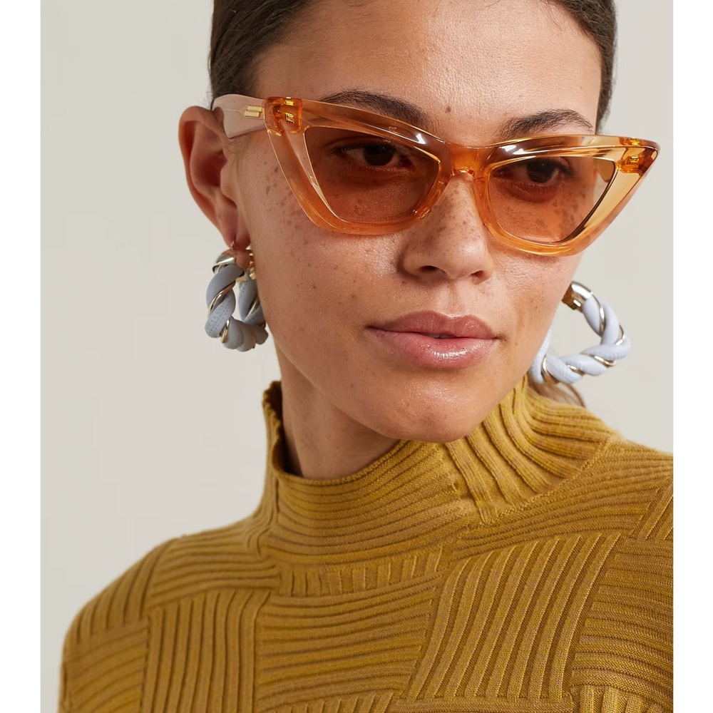 Bottega Veneta Orange Cat-Eye Sunglasses